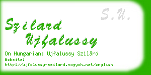 szilard ujfalussy business card